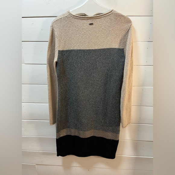 ESPRIT - Color Block gray & tan Sweater Dress - Size L - Picture 7 of 11